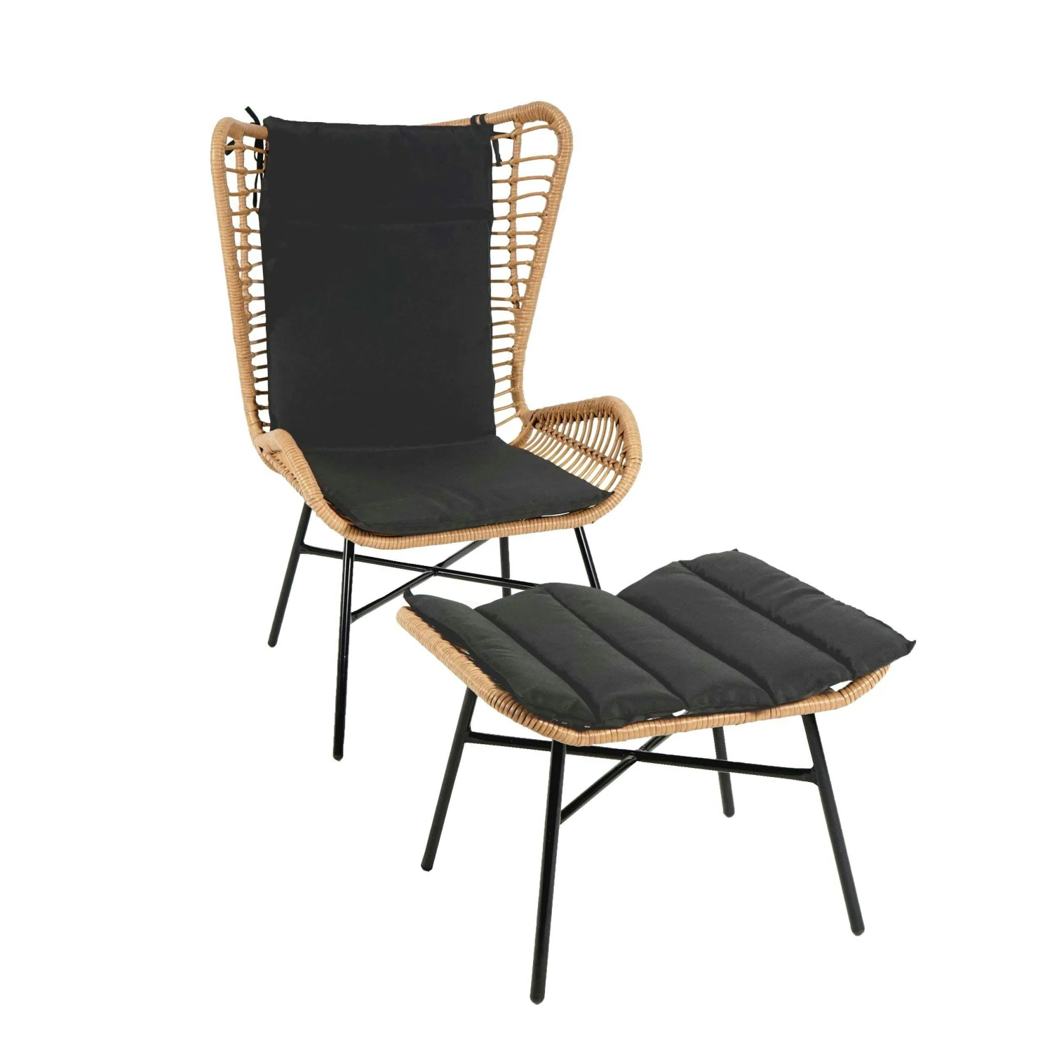 Poly-Rattan Set HWC-G17b, Balkon-Set Gartengarnitur Sitzgruppe Stuhl+Hocker Sessel, Seil ~ Naturfarben, Kissen Anthrazit 3 Poly-Rattan Set HWC-G17b, Balkon-Set Gartengarnitur Sitzgruppe Stuhl+Hocker Sessel, Seil ~ Naturfarben, Kissen Anthrazit