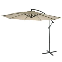 Ampelschirm Acerra, Sonnenschirm Sonnenschutz, Ø 3m Neigbar, Polyester/Stahl 11kg ~ Sand-beige Ohne Ständer -Wohnmöbel 98f295a2 aaed 485b b1a8 9ead199f8f83 7