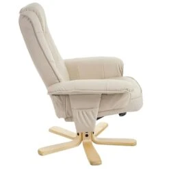 Relaxsessel Fernsehsessel Sessel Ohne Hocker M56 Kunstleder ~ Creme -Wohnmöbel 99676eae aa62 493b 9182 01c0161ecb8d