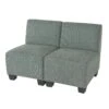 Modular 2-Sitzer Sofa Couch Lyon, Stoff/Textil ~ Grau, Ohne Armlehnen -Wohnmöbel 9a7952bd ba50 4ffe a591 c03ec5199da7 1