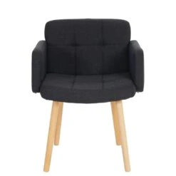 Esszimmerstuhl Orlando II, Stuhl Küchenstuhl, Retro-Design ~ Textil, Dunkelgrau -Wohnmöbel 9b8a45c9 2629 4d8a 8297 046c4a1ff23c