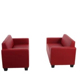 2er Sofa Couch Lyon Loungesofa Kunstleder ~ Rot -Wohnmöbel 9c47b36c cac4 4b14 a6c4 78acf84507f2 1