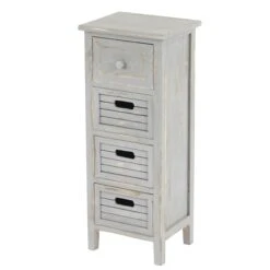 Kommode T18, Schubladenschrank Schrank, 4 Schubladen, 74x30x25cm Shabby-Look Vintage ~ Grau-braun -Wohnmöbel 9d2bf7ac 35a4 4abc 90e6 2419b200e8b1 1