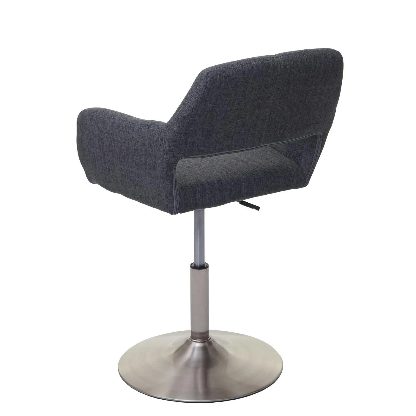 6er-Set Esszimmerstuhl HWC-A50 III, Stuhl Küchenstuhl, Retro 50er Jahre, Stoff/Textil ~ Dunkelgrau, Fuß Gebürstet 9 6er-Set Esszimmerstuhl HWC-A50 III, Stuhl Küchenstuhl, Retro 50er Jahre, Stoff/Textil ~ Dunkelgrau, Fuß Gebürstet – Bild 7