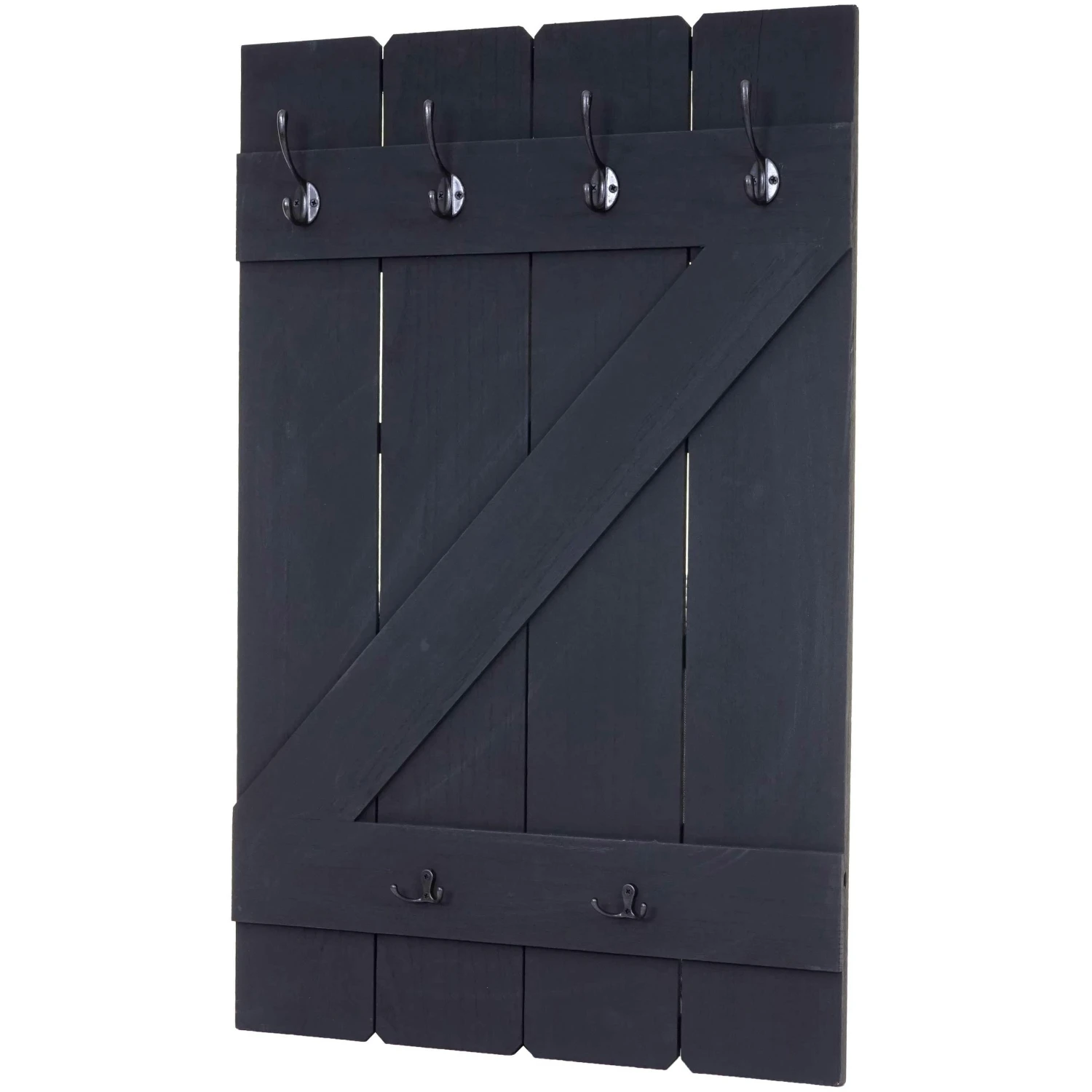 Wandgarderobe HWC-D13, Garderobe Garderobenpaneel, 6 Haken 91x60cm ~ Kiefer 6 Wandgarderobe HWC-D13, Garderobe Garderobenpaneel, 6 Haken 91x60cm ~ Kiefer – Bild 4