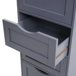 Kommode HWC-B65, Schubladenschrank Schrank, 5 Schubladen 100x40x35cm ~ Grau -Wohnmöbel a1b585b5 94ab 4eb4 a549 172091a1193f