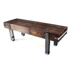 2er Sitzbank HWC-H10, Zweisitzer Garderobenbank Esszimmerbank Industrie-Design Vintage Kunstleder ~ Schwarz-grau -Wohnmöbel a30bfbd9 4d38 4e11 8099 29d4e8e7b4ad