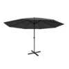 Sonnenschirm Meran Pro, Gastronomie Marktschirm Ohne Volant Ø 5m Polyester/Alu 28kg ~ Anthrazit Ohne Ständer