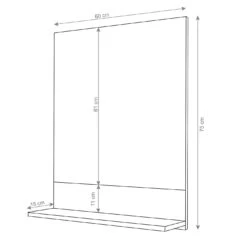 Wandspiegel Mit Ablage HWC-B19, Badspiegel Badezimmer, Hochglanz 75x60cm ~ Weiß -Wohnmöbel a4aaeab6 032f 47ed b0b0 8b0529e9eb97