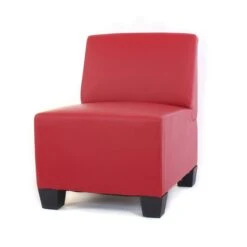 Modular 2-Sitzer Sofa Couch Lyon, Kunstleder ~ Rot, Ohne Armlehnen -Wohnmöbel a53a1e9d b9dc 47a1 98df c05219cbe0ac