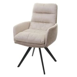 Esszimmerstuhl HWC-G66, Küchenstuhl Stuhl, Drehbar Auto-Position Stoff/Textil ~ Braun-dunkelbraun -Wohnmöbel a5542ec6 ecdf 4d37 a0d0 c8232429fdac