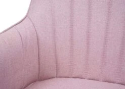 6er-Set Esszimmerstuhl HWC-H73, Küchenstuhl Stuhl Armlehnstuhl, Retro Stahl Stoff/Textil ~ Rosa -Wohnmöbel a91371cb 7739 467c b580 cf615287ff96