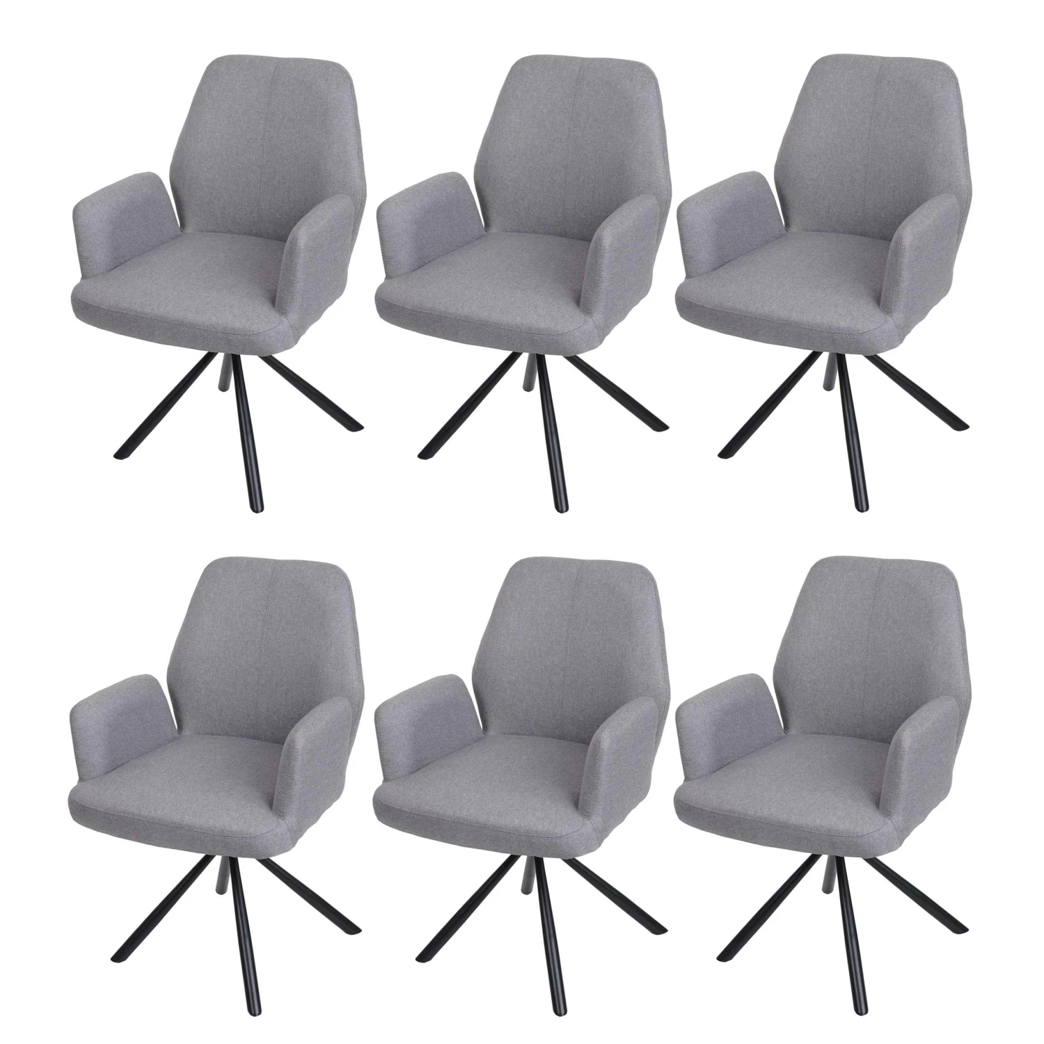 6er-Set Esszimmerstuhl HWC-H71, Küchenstuhl Lehnstuhl Stuhl, Stoff/Textil Stahl ~ Braun 7 6er-Set Esszimmerstuhl HWC-H71, Küchenstuhl Lehnstuhl Stuhl, Stoff/Textil Stahl ~ Braun – Bild 5