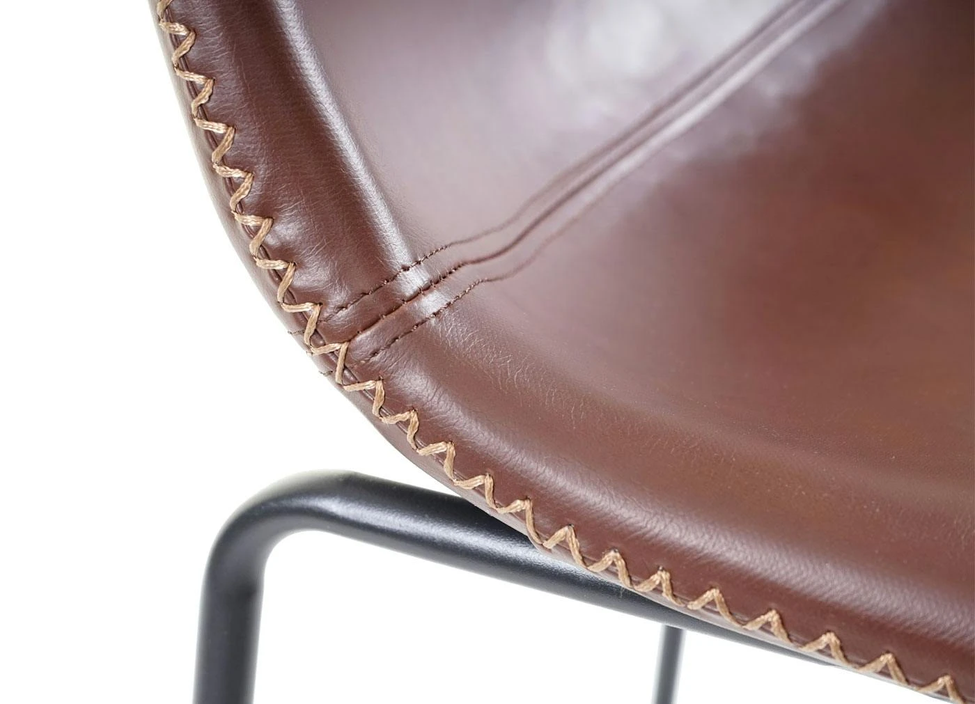 2er-Set Barhocker HWC-E54, Barstuhl Tresenhocker, Vintage ~ Kunstleder Braun 8 2er-Set Barhocker HWC-E54, Barstuhl Tresenhocker, Vintage ~ Kunstleder Braun – Bild 6