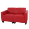 Modular 2-Sitzer Sofa Couch Lyon, Kunstleder ~ Rot