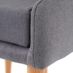 6er-Set Esszimmerstuhl HWC-B44 II, Stuhl Küchenstuhl Retro Design ~ Stoff/Textil Dunkelgrau -Wohnmöbel b3696a6e 95ed 4b73 a14e 933d13e7aeee