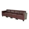 Modular 4-Sitzer Sofa Couch Lyon, Kunstleder ~ Rot-braun -Wohnmöbel b5359cae 298b 40d6 b371 aaf5dc1d3db2 2