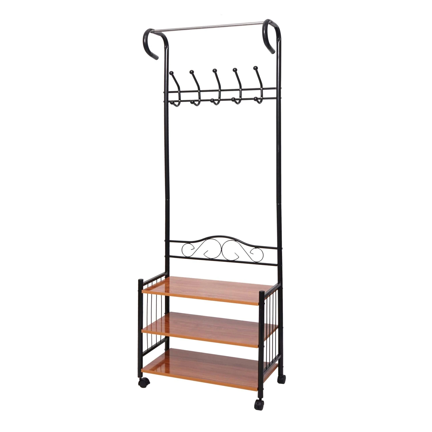 Metall-Garderobe Oshawa, Standgarderobe Kleiderstange, 186x65x34cm 3 Metall-Garderobe Oshawa, Standgarderobe Kleiderstange, 186x65x34cm