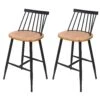 2er-Set Barhocker HWC-G69, Tresenhocker Barstuhl, Massivholz Retro Design Metall Fußablage Gastronomie ~ Naturfarben -Wohnmöbel b8fd81cc 3fb7 42d5 a5bd 8b136d8e74ec 3