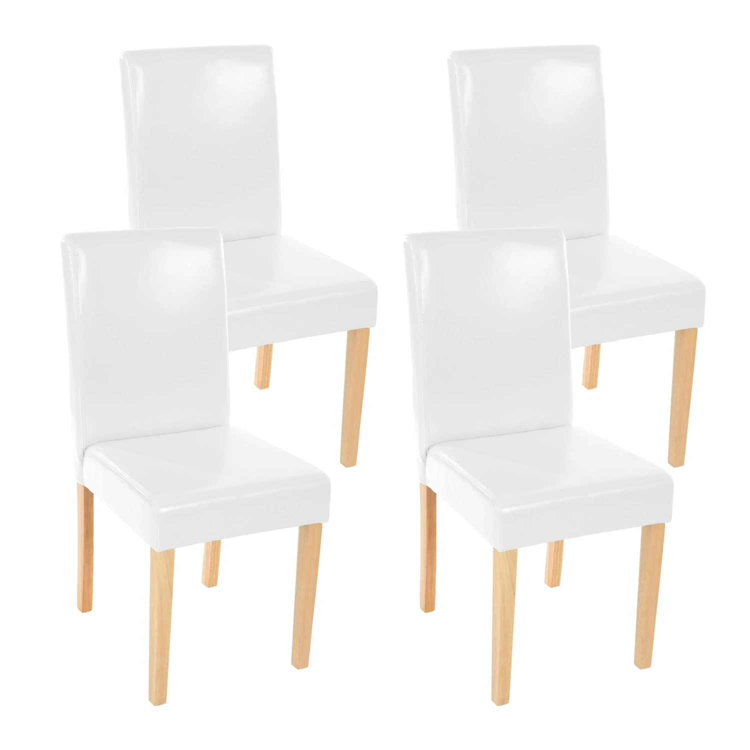 4er-Set Esszimmerstuhl Stuhl Küchenstuhl Littau ~ Kunstleder, Creme Helle Beine 5 4er-Set Esszimmerstuhl Stuhl Küchenstuhl Littau ~ Kunstleder, Creme Helle Beine – Bild 3