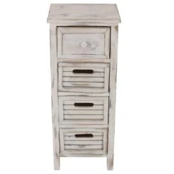 Schrank Kommode 74x30x25cm, Shabby-Look, Vintage ~ Weiß -Wohnmöbel bd0477e9 6c0a 49c7 b217 f1ce0d149353