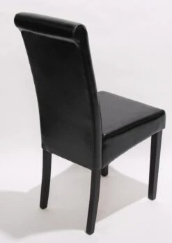 2er-Set Esszimmerstuhl Stuhl Küchenstuhl Novara II, Leder ~ Schwarz, Dunkle Beine -Wohnmöbel c0d0a4e3 0718 48b6 b55f 345687b88094