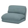 Schlafsessel HWC-E68, Schlafsofa Funktionssessel Klappsessel Relaxsessel, Stoff/Textil ~ Grau-blau