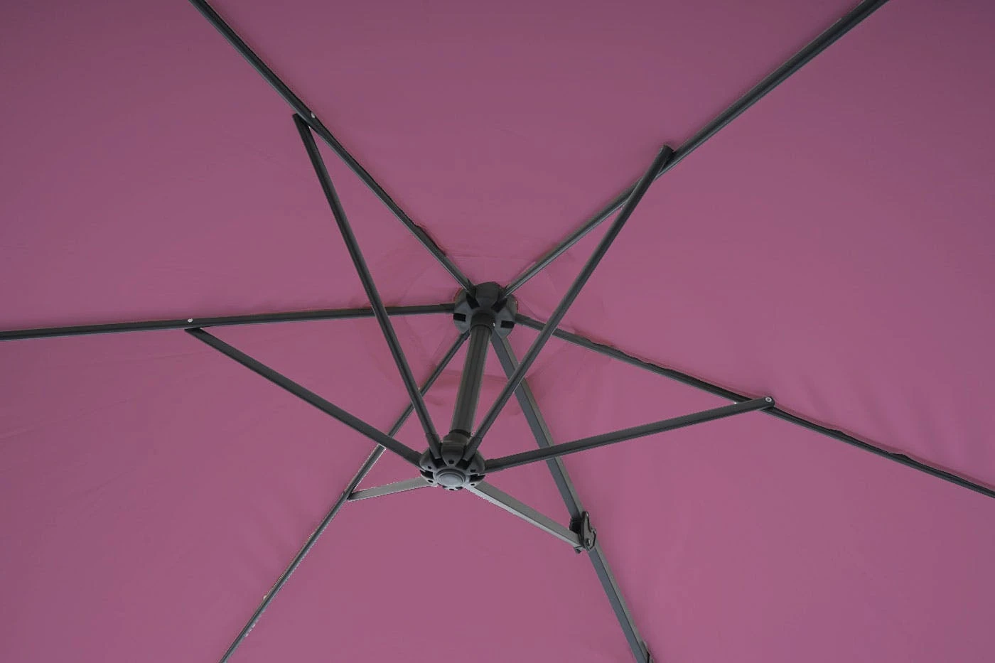 Wandschirm Casoria, Ampelschirm Balkonschirm Sonnenschirm, 3m Neigbar, Polyester Alu/Stahl 9kg ~ Lavendel-rot 9 Wandschirm Casoria, Ampelschirm Balkonschirm Sonnenschirm, 3m Neigbar, Polyester Alu/Stahl 9kg ~ Lavendel-rot – Bild 7