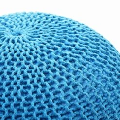 Pouf HWC-E16, Strickhocker Sitzhocker Strickpouf, Strickoptik 40x50cm ~ Türkis -Wohnmöbel c283cdb8 661d 4b67 be21 1b87f8cef4b9