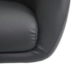 Esszimmerstuhl HWC-F19, Küchenstuhl Stuhl Drehstuhl Loungesessel, Drehbar Höhenverstellbar ~ Kunstleder Grau -Wohnmöbel c81079b5 1108 47d6 839e d49893b5558e