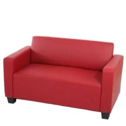 Modular 2er Sofa Couch Lyon Loungesofa Kunstleder ~ Rot