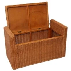 Sitzbank Sitzhocker M92 Rattan Mit Stauraum Und Kissen 88cm ~ Honigfarben -Wohnmöbel c926bc5a 4f60 499c b89a 8838e7ab53ca