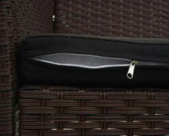 Poly-Rattan Gartenbank Halden, Sitzbank Bank ~ Braun-meliert, Kissen Schwarz -Wohnmöbel ca742f93 4b59 4e58 8fd1 adf553c0b2a4