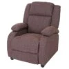 Fernsehsessel Lincoln, Relaxsessel Liege Sessel, Stoff/Textil ~ Mahagony