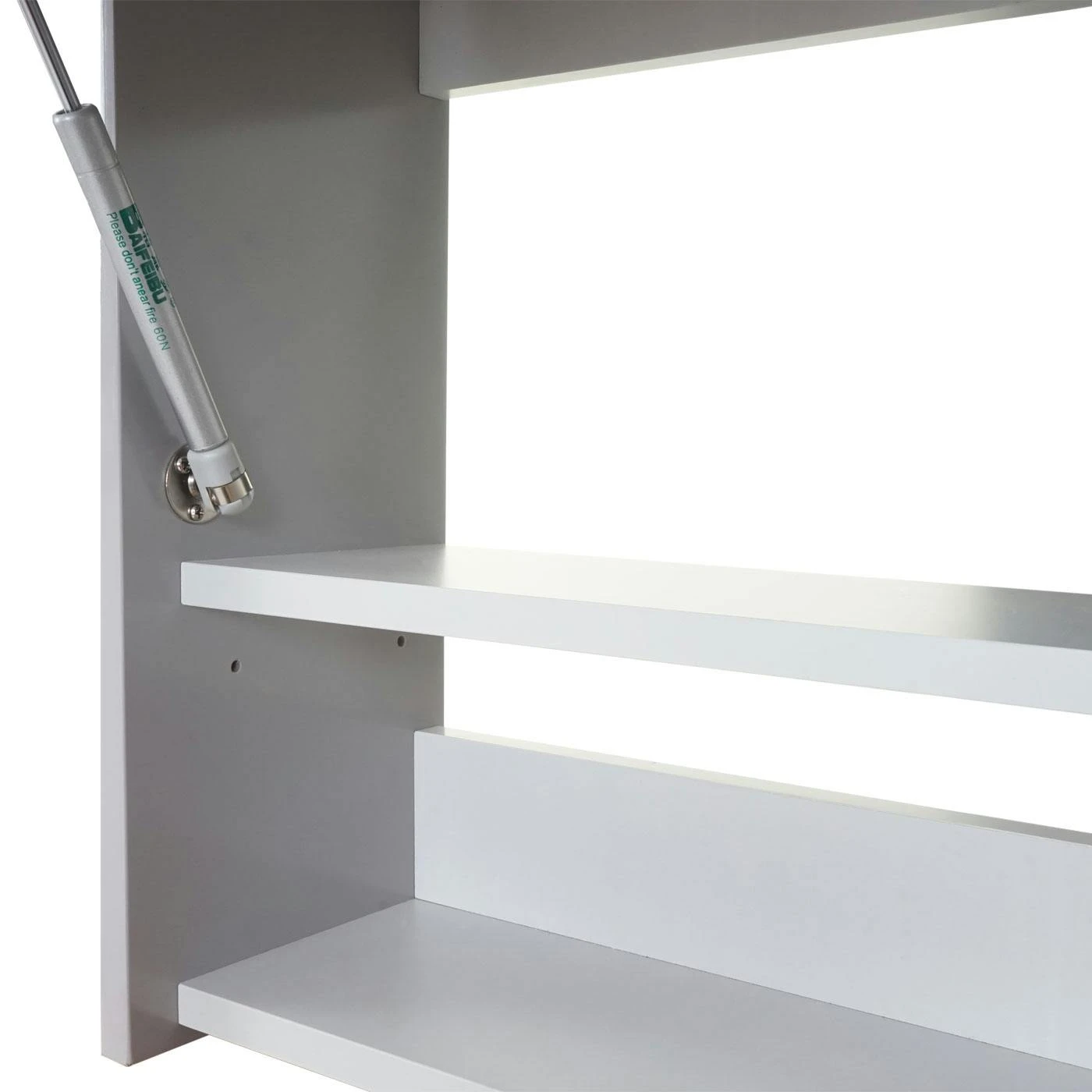 Spiegelschrank HWC-B19, Wandspiegel Badspiegel Badezimmer, Aufklappbar Hochglanz 48x59cm ~ Grau 9 Spiegelschrank HWC-B19, Wandspiegel Badspiegel Badezimmer, Aufklappbar Hochglanz 48x59cm ~ Grau – Bild 7