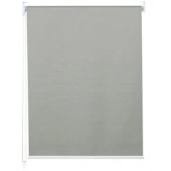 Rollo HWC-D52, Fensterrollo Seitenzugrollo Jalousie, 120x160cm Sonnenschutz Verdunkelung Blickdicht ~ Grau