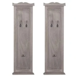 2er-Set Garderobe Wandgarderobe Garderobenpaneel Wandhaken 109x28x4cm ~ Weiß Lackiert -Wohnmöbel cbc40678 37fb 4d9a 98f4 f6cbc86933a4 3