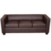 3er Sofa Couch Loungesofa Lille ~ Kunstleder, Coffee -Wohnmöbel ce39ba8a fda9 49cc b36b b3091282d256 3