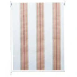 Rollo HWC-D52, Fensterrollo Seitenzugrollo Jalousie, 60x230cm Sonnenschutz Verdunkelung Blickdicht ~ Weiß/rot/beige