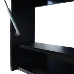 Spiegelschrank HWC-B19, Wandspiegel Badspiegel Badezimmer, Aufklappbar Hochglanz 48x59cm ~ Schwarz -Wohnmöbel cfc74ab9 7dbb 4774 bf9d 8df672cbe0a7