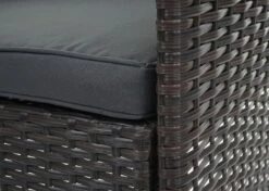 Poly-Rattan Garnitur HWC-F55, Balkon-/Garten-/Lounge-Set Sofa Sitzgruppe ~ Braun, Kissen Dunkelgrau -Wohnmöbel d085aa4b 820b 4c80 8ed0 ee2e4d4e86f5