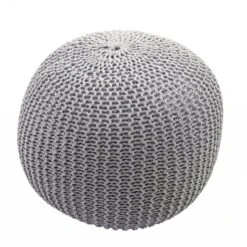 Pouf HWC-E16, Strickhocker Sitzhocker Strickpouf, Strickoptik 40x50cm ~ Türkis -Wohnmöbel d28fe04c 9995 4a64 a5b1 6571a4bc3a58 2