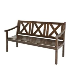 Gartenbank Kopenhagen, Sitzbank Parkbank Holzbank, 3-Sitzer Gastronomie-Qualität Massiv-Holz 160cm ~ Natur -Wohnmöbel d3681df3 5666 4314 a0bf 2651d03cb2ba 2