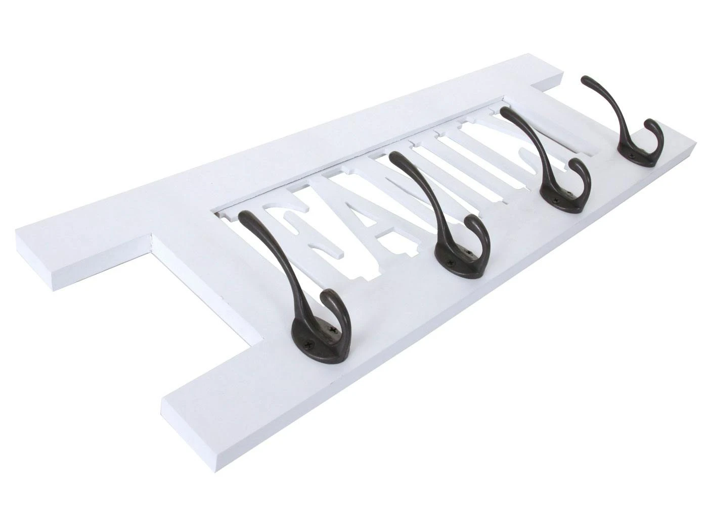 Wandgarderobe HWC-C60 Family, Garderobe Garderobenpaneel, Shabby-Look Vintage 60x21cm ~ Weiß Lackiert 9 Wandgarderobe HWC-C60 Family, Garderobe Garderobenpaneel, Shabby-Look Vintage 60x21cm ~ Weiß Lackiert – Bild 7