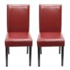 2er-Set Esszimmerstuhl Stuhl Küchenstuhl Littau ~ Kunstleder, Rot, Dunkle Beine -Wohnmöbel d78d7c2b 83c3 4184 b7b3 8ca806114199 1