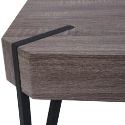Couchtisch Kos T573, Wohnzimmertisch, 43x110x60cm FSC-zertifiziert ~ Dunkle Eiche, Dunkle Metall-Füße -Wohnmöbel d8bd6e0f a459 46f1 a08b a367705b3516