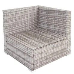 Poly-Rattan-Garnitur Brescia, Gartengarnitur Sitzgruppe Sofa Lounge-Set ~ Grau, Kissen Creme -Wohnmöbel d8df9e2d dd4c 4064 869a 60ca1da0982f