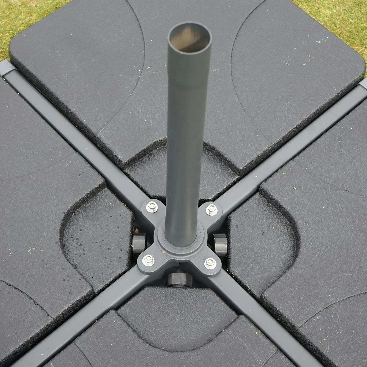 Sonnenschirm Meran Pro, Gastronomie Marktschirm Mit Volant Ø 5m Polyester/Alu 28kg ~ Bordeaux Mit Ständer 9 Sonnenschirm Meran Pro, Gastronomie Marktschirm Mit Volant Ø 5m Polyester/Alu 28kg ~ Bordeaux Mit Ständer – Bild 7