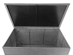 Poly-Rattan Kissenbox HWC-D88, Gartentruhe Auflagenbox Truhe ~ Basic Grau, 80x160x94cm 950l -Wohnmöbel da231b4a f120 4b15 bb3c ccd7eeb93c1b
