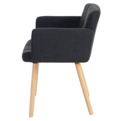 Esszimmerstuhl Orlando II, Stuhl Küchenstuhl, Retro-Design ~ Textil, Dunkelgrau -Wohnmöbel da53265b 58f6 456d a046 22af5134b15c